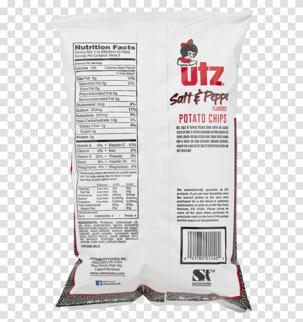 Utz Potato Chips Salt Amp Pepper Bratwurst, Poster, Advertisement, Flyer Transparent Png