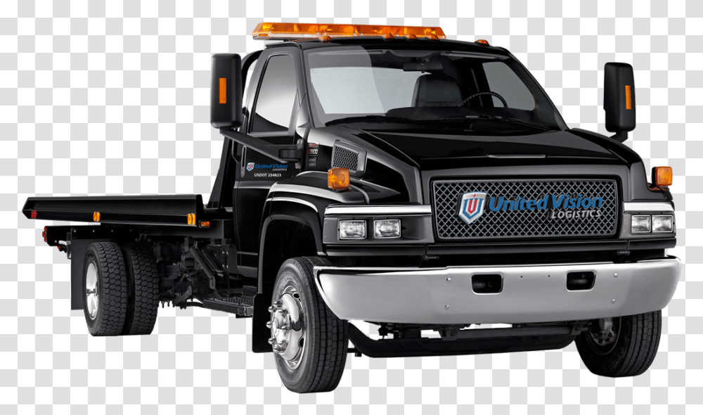 Uvl Flat Bed Truck Mock Up Black 2006 Gmc Topkick Stereo, Vehicle, Transportation, Tow Truck, Car Transparent Png