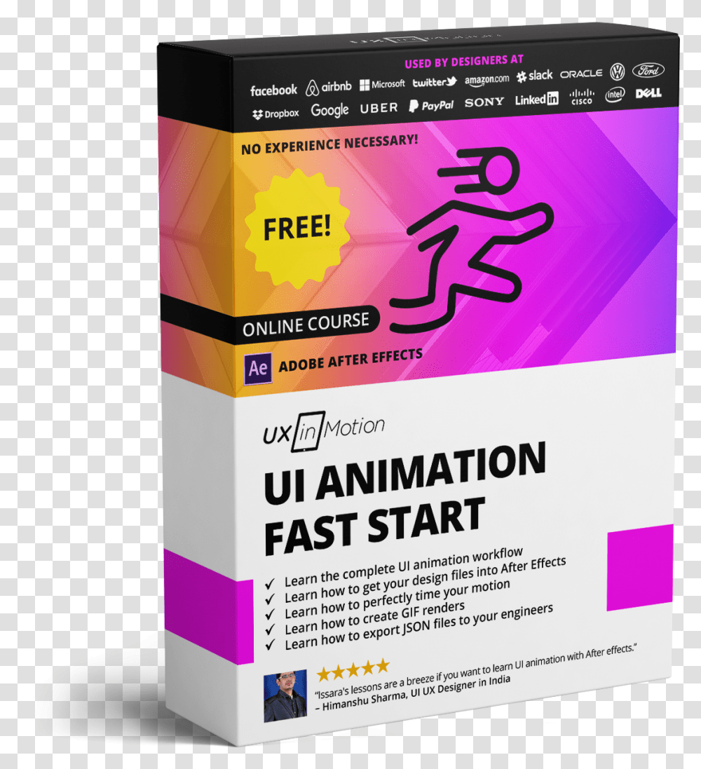 Ux In Motion 3d Box Design For Online Course, Poster, Advertisement, Flyer, Paper Transparent Png