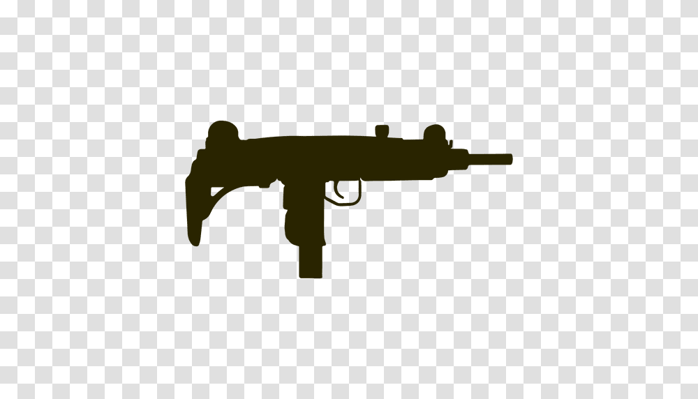 Uzi Submachine Gun Silhouette, Weapon, Weaponry, Toy, Water Gun Transparent Png