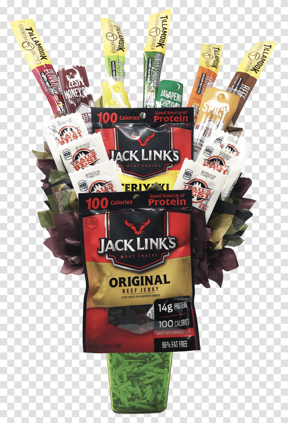 V Beef Jerky Bouquet With Unique Variety Of Gift Basket Transparent Png
