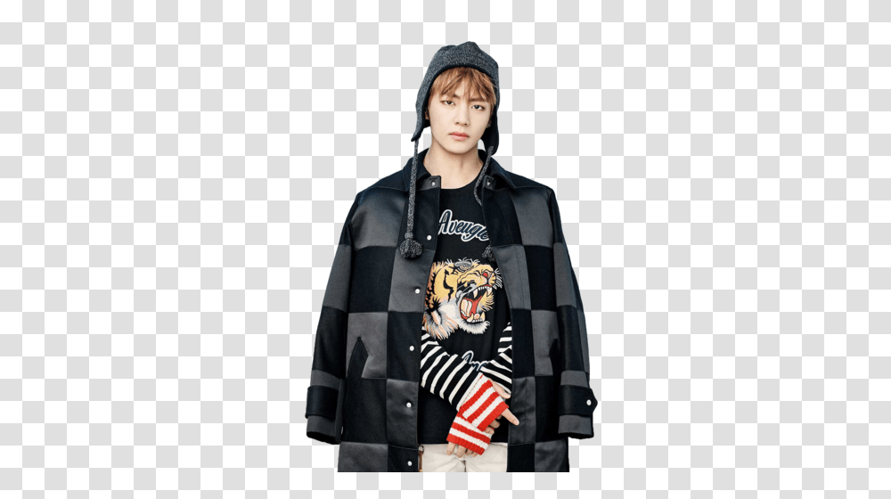 V Bts Image, Sleeve, Person, Jacket Transparent Png