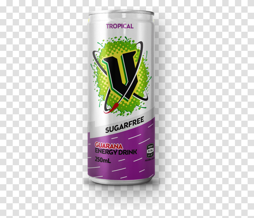 V Energy Drink Sugar Free, Tin, Aluminium, Can, Spray Can Transparent Png