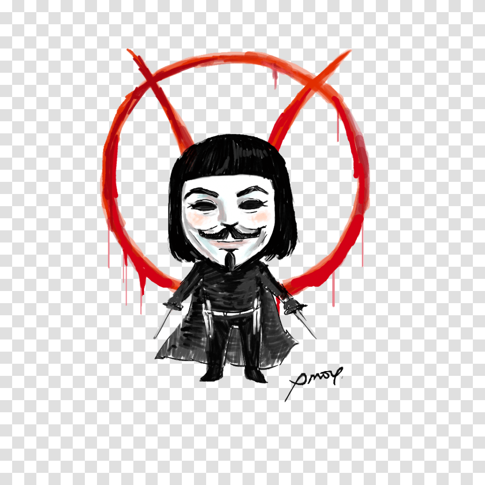 V For Vendetta Clipart Vendetta, Logo, Trademark, Person Transparent Png