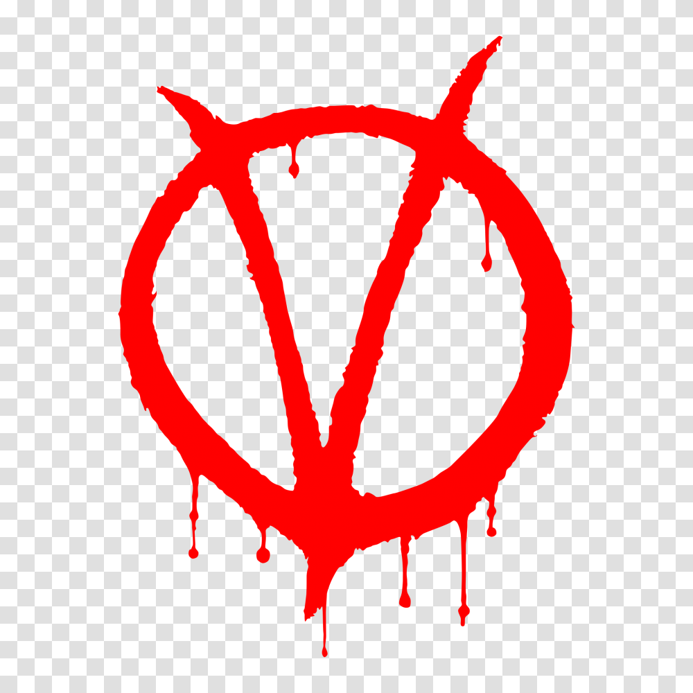 V For Vendetta Graffiti, Logo, Trademark, Emblem Transparent Png