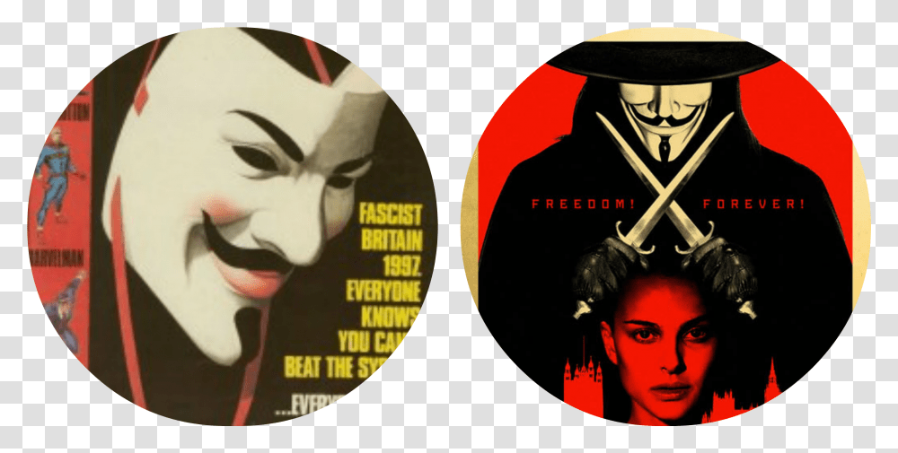 V For Vendetta V Per Vendetta Poster, Person, Advertisement, Performer, Head Transparent Png