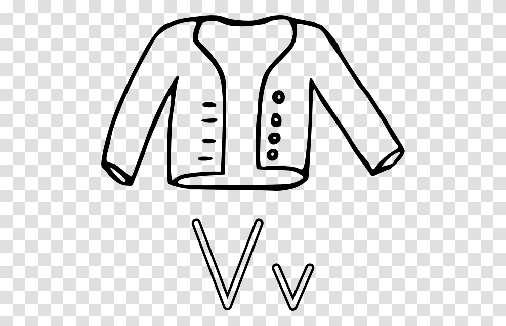 V Is For Vest Clip Art For Web, Apparel, Plot, Cardigan Transparent Png