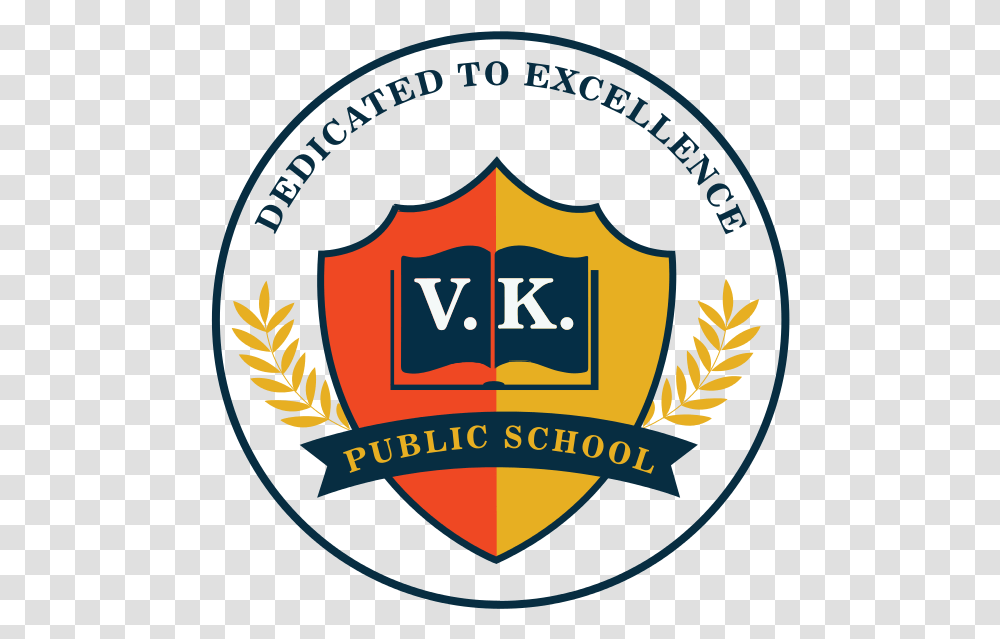 V K School Logo, Symbol, Trademark, Badge, Text Transparent Png