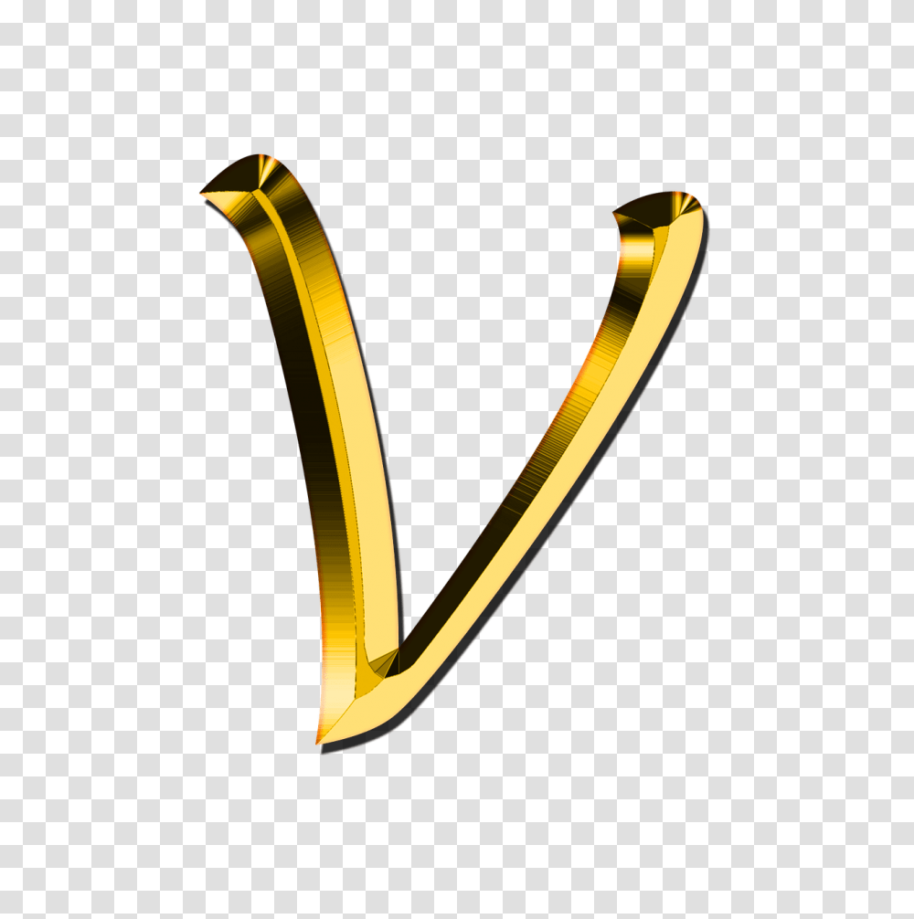 V Letter Image V Letter Gold, Text, Alphabet, Axe, Tool Transparent Png
