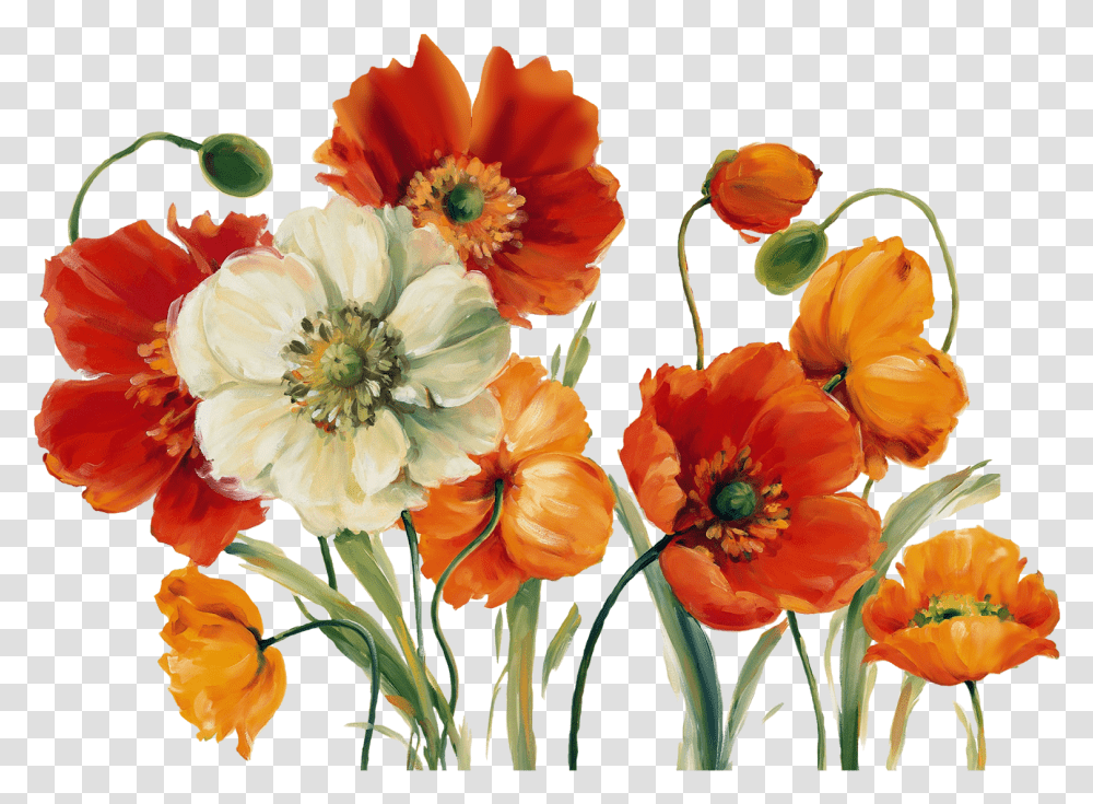 V Painting Of Poppies, Plant, Flower, Flower Arrangement, Petal Transparent Png