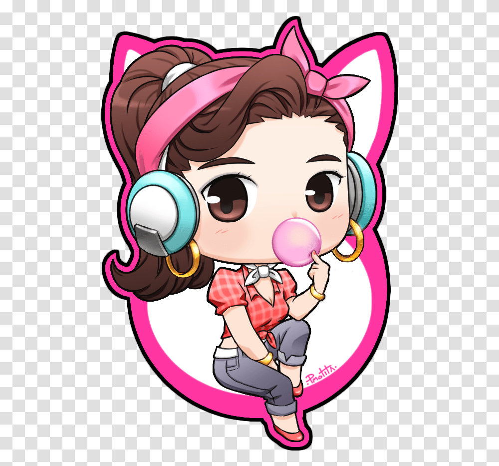 Va And D Overwatch Sombra Emotes Discord, Electronics, Headphones, Headset, Person Transparent Png