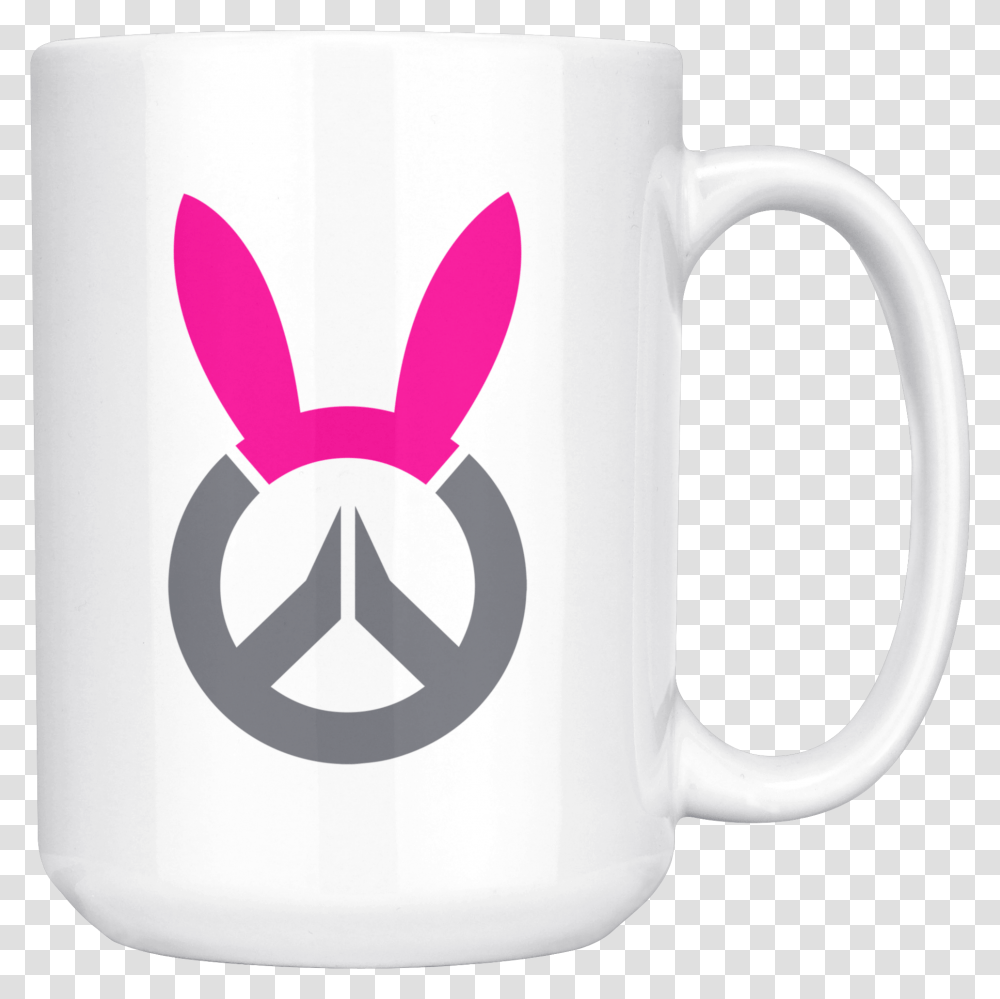 Va Bunny Ears Logo Mug Overwatch Logo, Coffee Cup, Diaper, Glass, Stein Transparent Png
