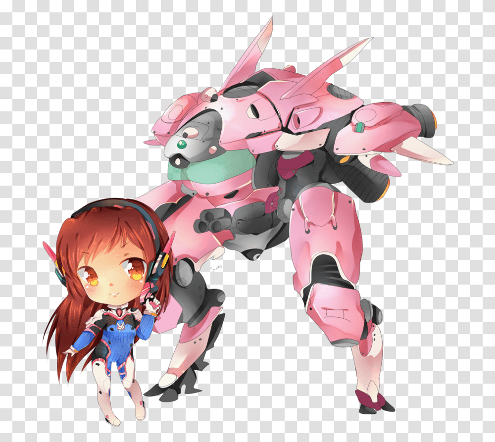 Va Overwatch D Anime Mecha Chibi Sd, Toy, Doll, Book Transparent Png