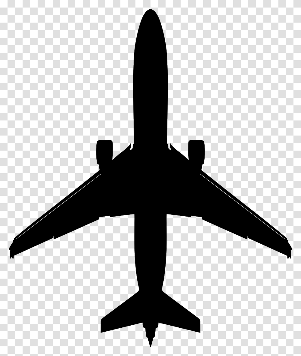 Vacation Airplane Black Jumbo Flight Aviation, Aircraft, Vehicle, Transportation, Airliner Transparent Png