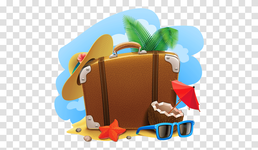 Vacation Clipart, Luggage, Suitcase, Purse, Handbag Transparent Png