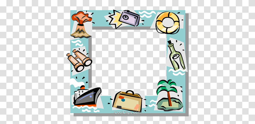 Vacation Themed Frame Royalty Free Vector Clip Art Illustration, Bag, Handbag, Accessories, Accessory Transparent Png