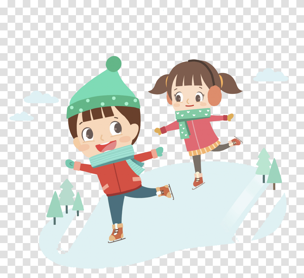 Vacation Winter Season Cartoon, Person, Elf, People Transparent Png
