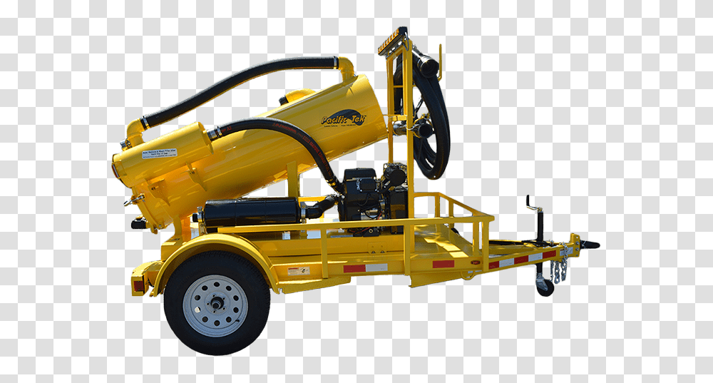 Vacuum Excavation Trailer, Transportation, Vehicle, Tire, Bulldozer Transparent Png