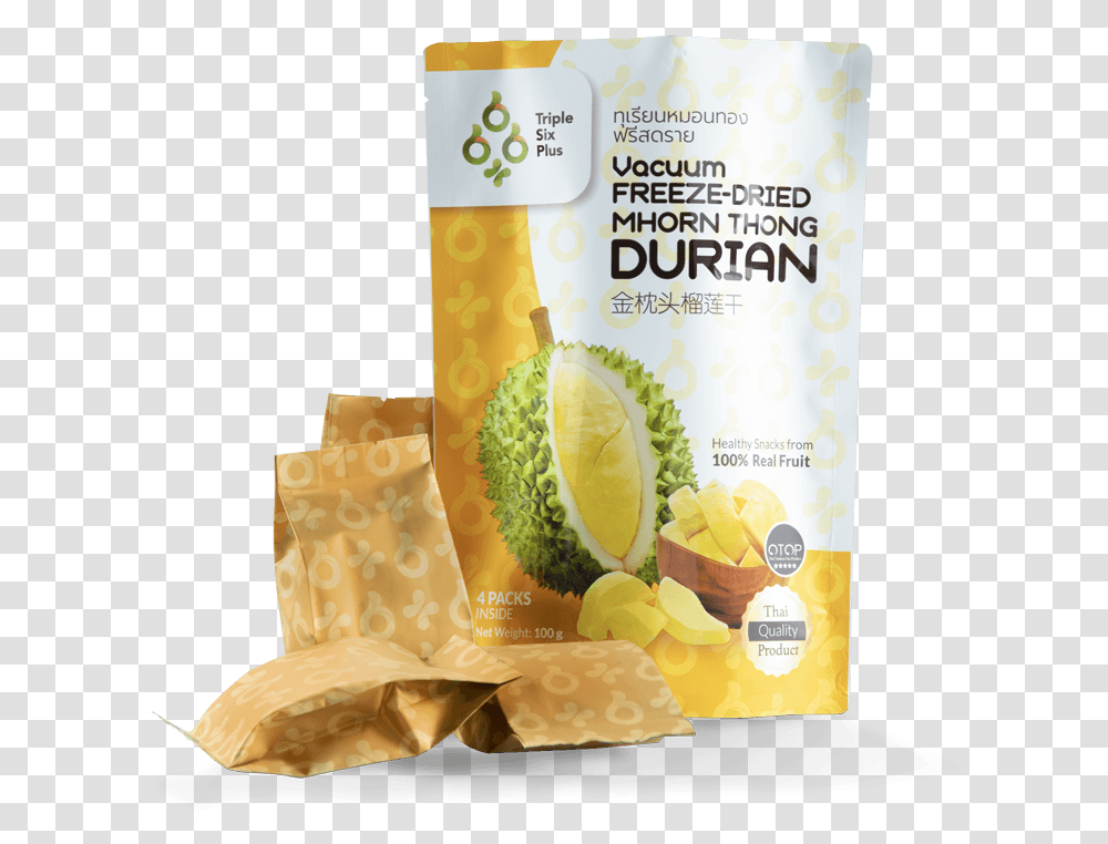 Vacuum Freeze Dried Durian Triple Six Plus, Plant, Cracker, Bread, Food Transparent Png