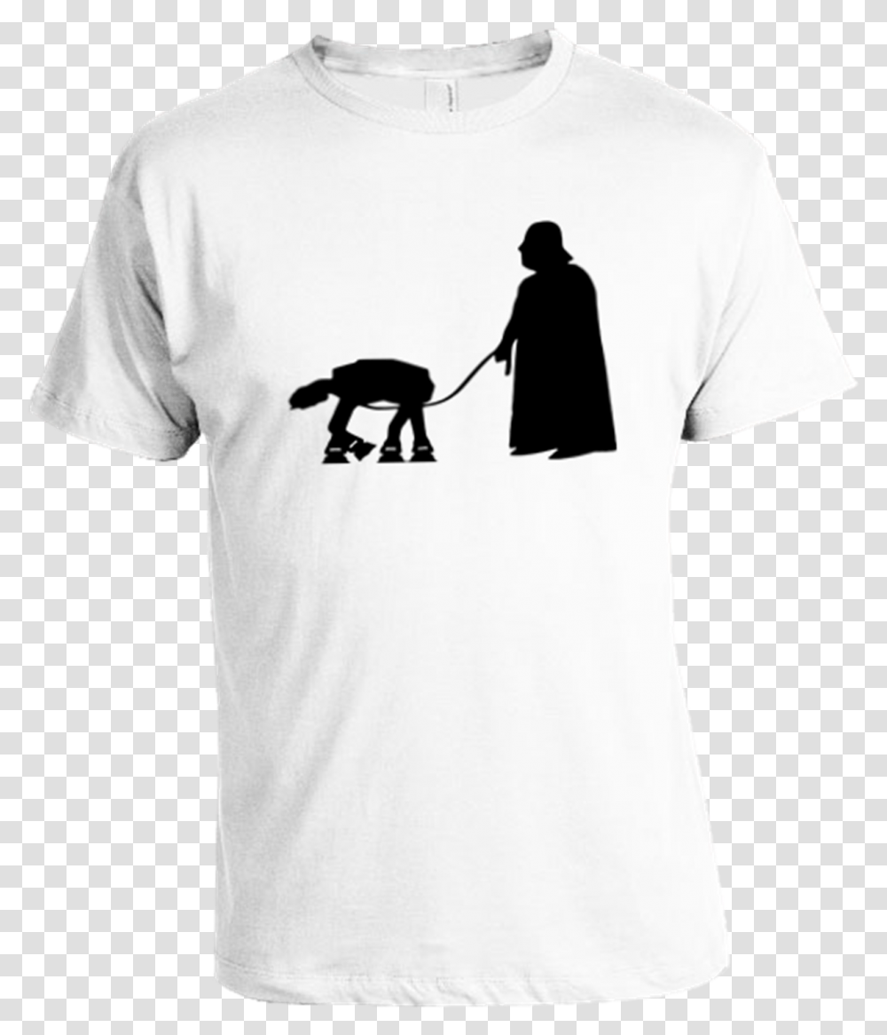Vader Walking Atat T Shirt Darth Vader Silhouette, Apparel, T-Shirt, Person Transparent Png