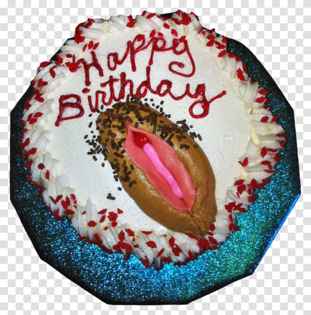 Vagina Cake Happy Birthday Vagina Cake, Birthday Cake, Dessert, Food, Pastry Transparent Png