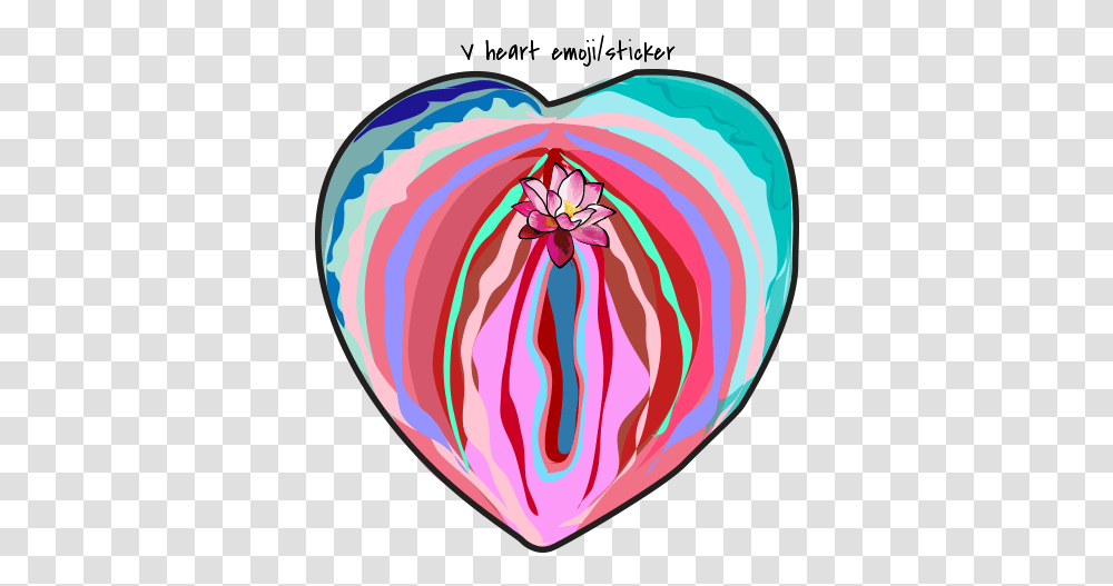 Vagina Heart Patch Happy Noise Illustration, Petal, Flower, Plant, Blossom Transparent Png