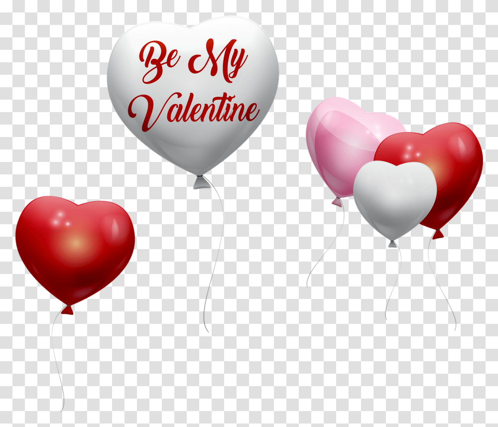 Valentine Balloons Heart Free Image On Pixabay Red Pink White Heart Balloons Transparent Png