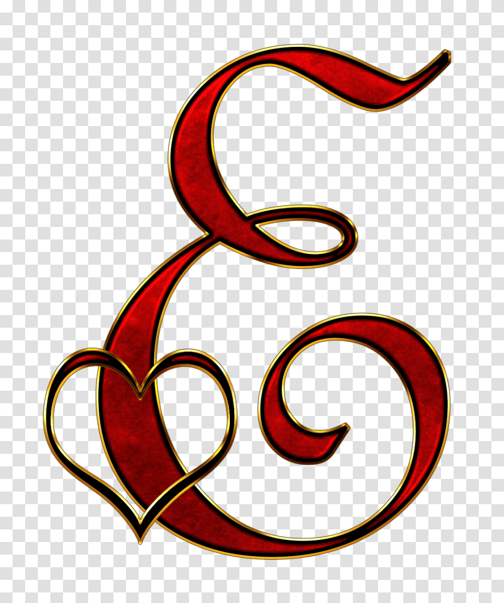 Valentine Capital Letter E, Number, Alphabet Transparent Png