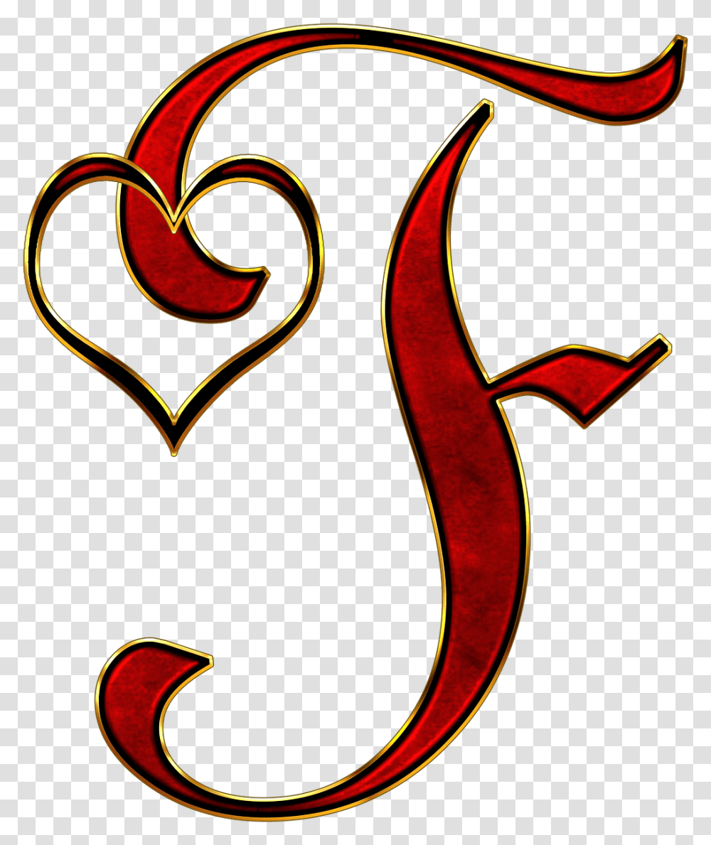 Valentine Capital Letter F Letter F In Heart, Label, Sticker, Dynamite Transparent Png