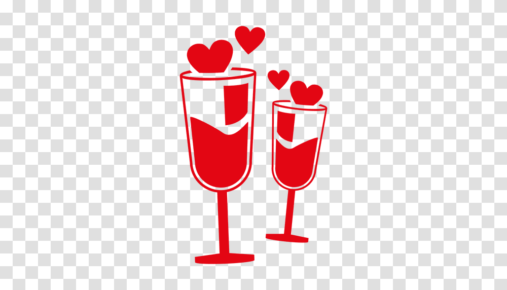 Valentine Chamaign Glasses, Goblet, Wine Glass, Alcohol, Beverage Transparent Png