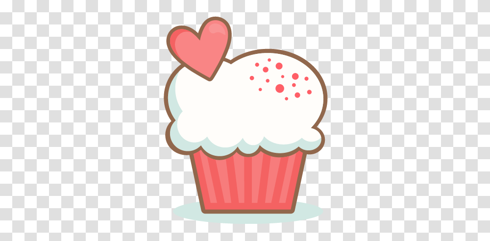 Valentine Cupcake Scrapbook Cuts Cutting Doodle Cut, Cream, Dessert, Food, Creme Transparent Png