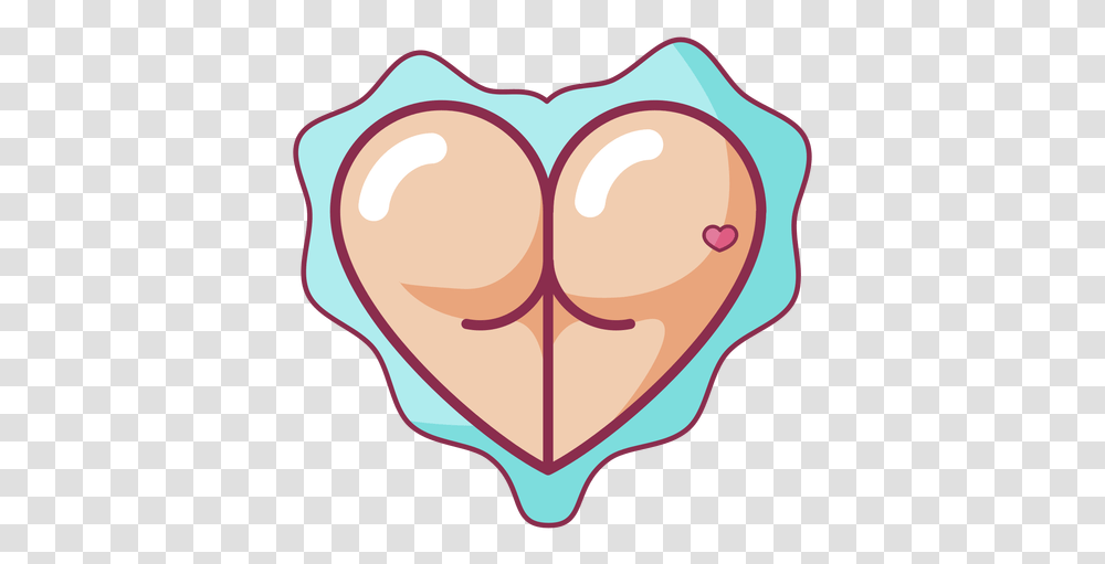 Valentine Cute Heart Shape Butt Bunda Em Forma De, Jaw, Mouth, Lip, Label Transparent Png