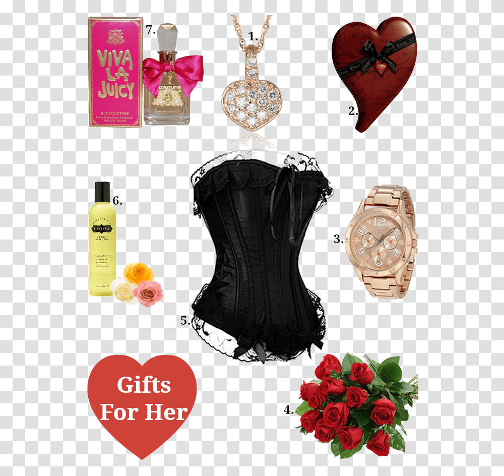 Valentine Day Gifts For Her Valentine's Day Gifts For Her Ideas, Apparel, Wristwatch, Corset Transparent Png