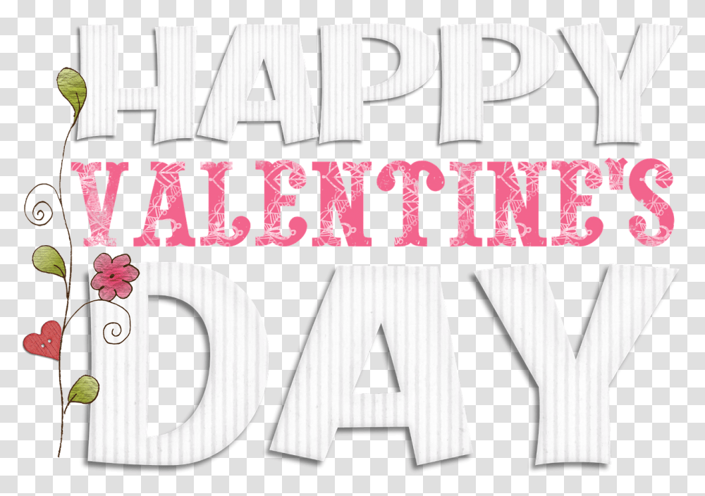 Valentine Day Happy Valentine's Day Message Pink Illustration, Alphabet, Word, Label Transparent Png