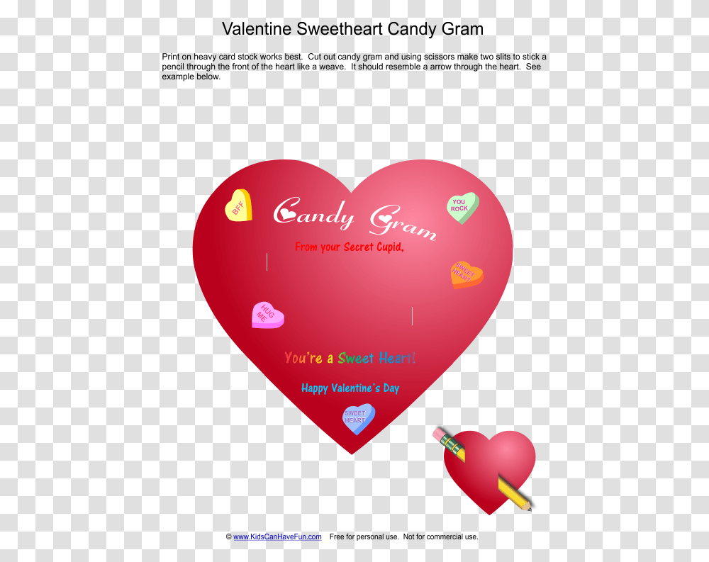 Valentine Day Heart Candy Gram, Balloon Transparent Png