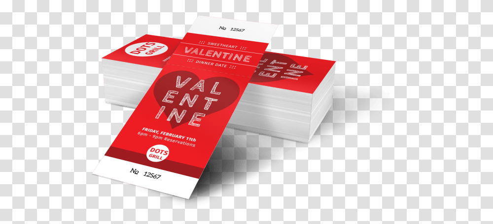 Valentine Dinner Ticket Template Preview Box, Paper, Advertisement, Poster, Flyer Transparent Png