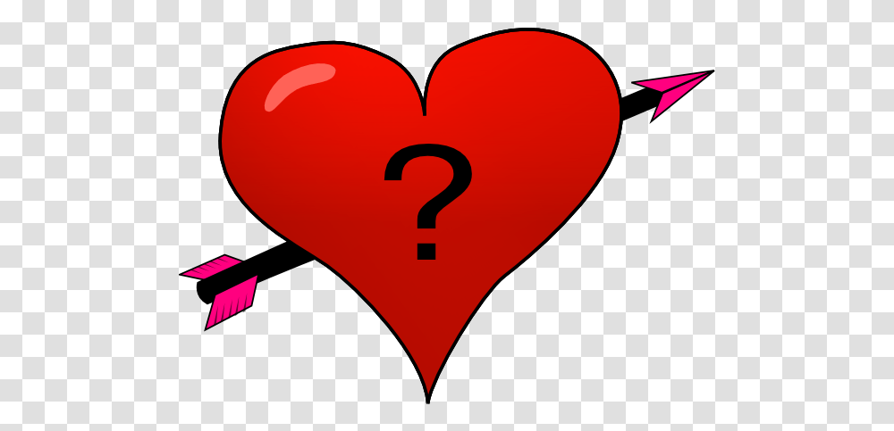 Valentine Heart Arrow With Question Mark Clip Art Valentine Heart Clipart Transparent Png