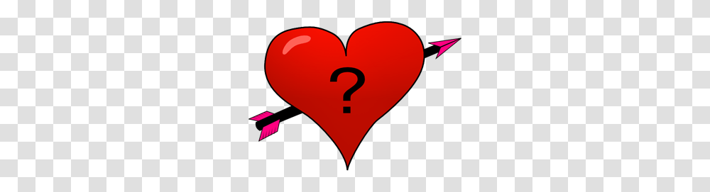 Valentine Heart Arrow With Question Mark Clip Arts For Web, Light, Security Transparent Png