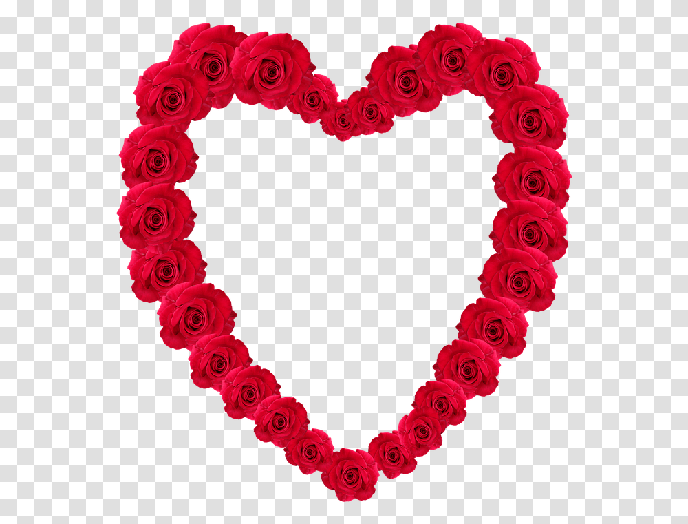 Valentine Heart Flowers Free Image On Pixabay Romantico Corazn De Flores, Rose, Plant, Blossom, Wreath Transparent Png