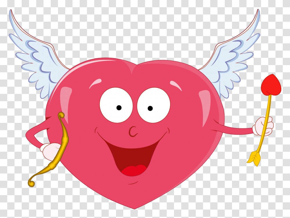 Valentine Heart With Cupid Bow Clipart Heart, Plant, Food, Sweets, Label Transparent Png