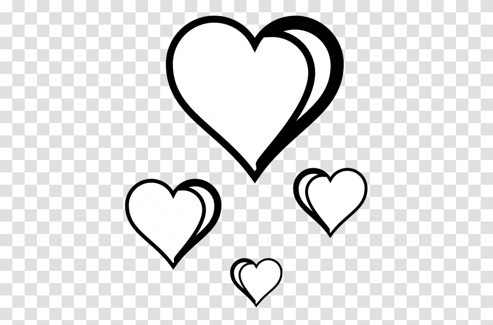 Valentine Hearts Black And White Clip Art, Stencil, Pillow, Cushion Transparent Png