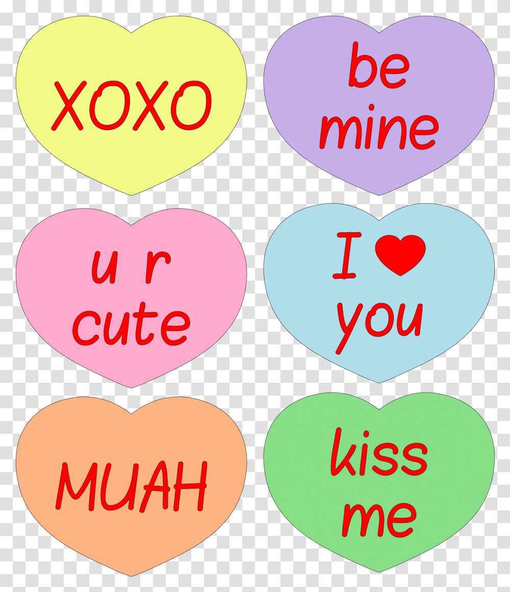 Valentine Hearts Candy Free Vector Graphic On Pixabay Valentine Hearts, Text, Sweets, Food, Confectionery Transparent Png