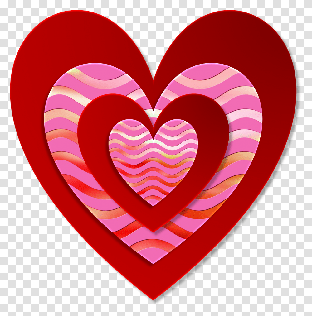 Valentine Love Heart Free Photo Red And Pink Heart, Label, Rug Transparent Png