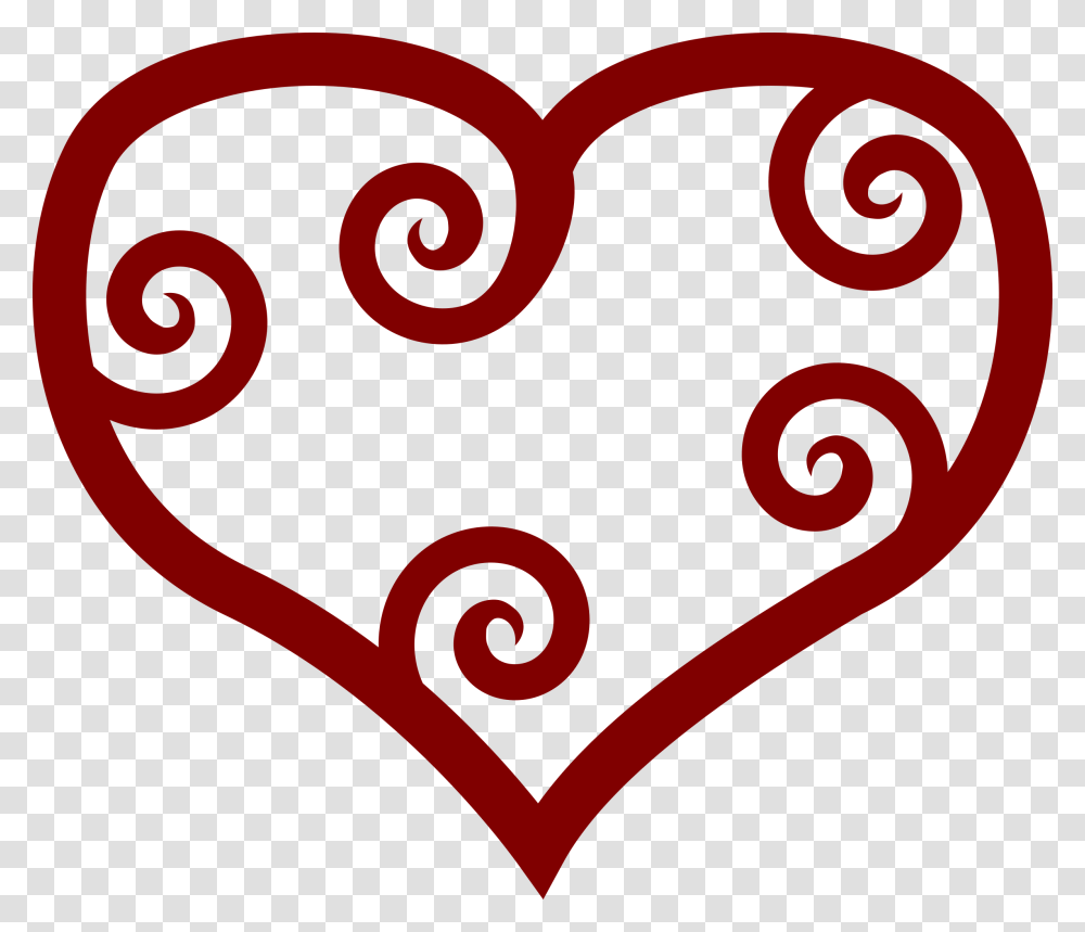 Valentine Red Maori Heart Clip Arts Valentine Clip Art, Floral Design, Pattern, Spiral Transparent Png