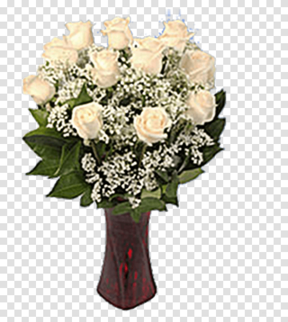 Valentine's Day Bouquet Sweetest Day 12 Whitecream Garden Roses, Plant, Flower Bouquet, Flower Arrangement, Blossom Transparent Png
