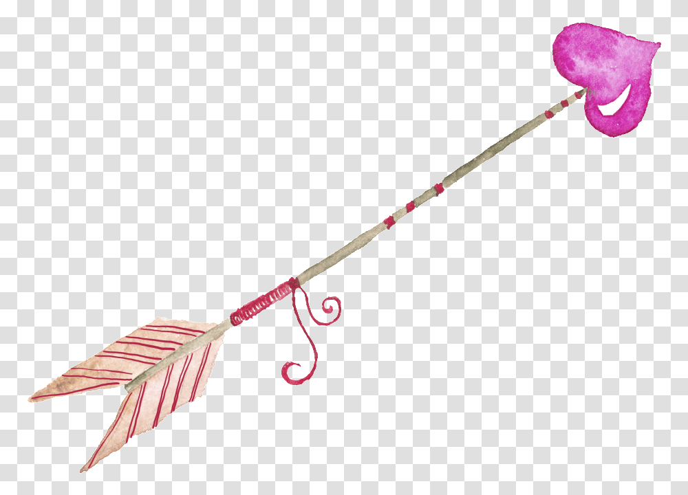 Valentine's Day Bow And Arrow Decoration Heart, Weapon, Weaponry, Spear Transparent Png