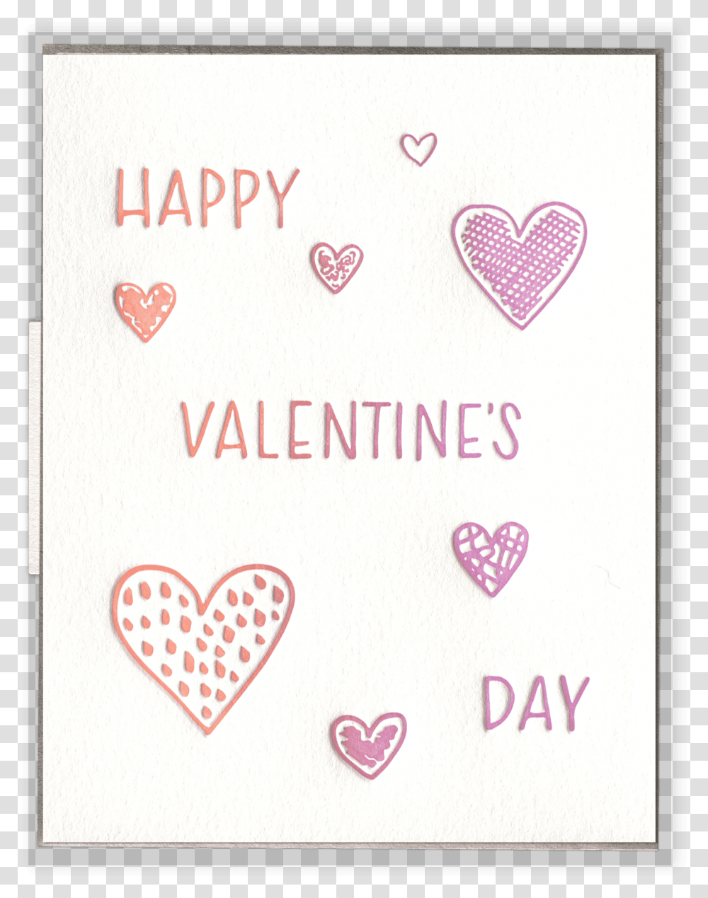 Valentine's Day Hearts Letterpress Greeting Card Heart, Diary, Mail, Envelope Transparent Png