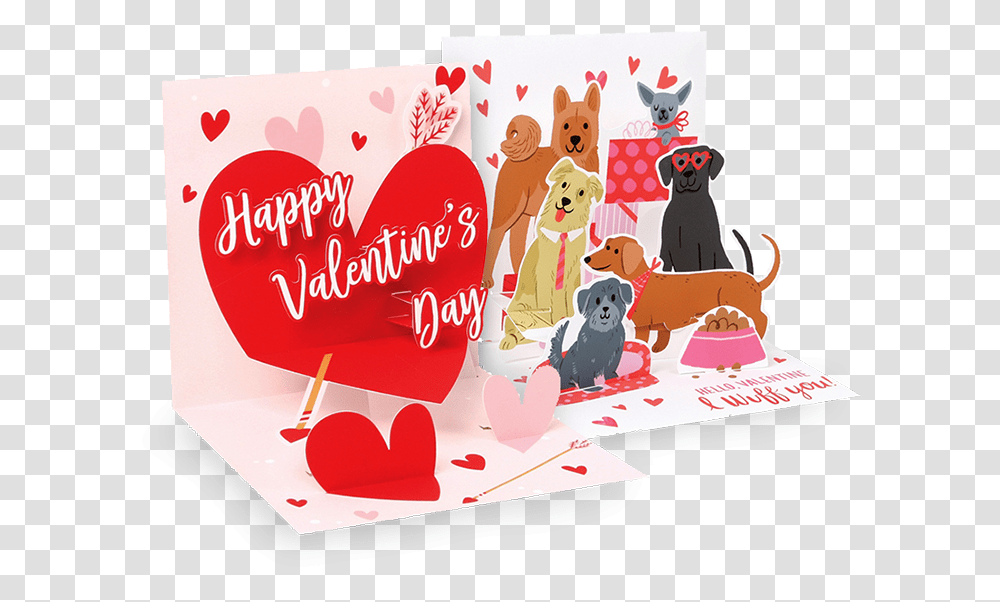 Valentine's Day Pop Up Card Greeting Card, Penguin, Animal, Dog, Pet Transparent Png