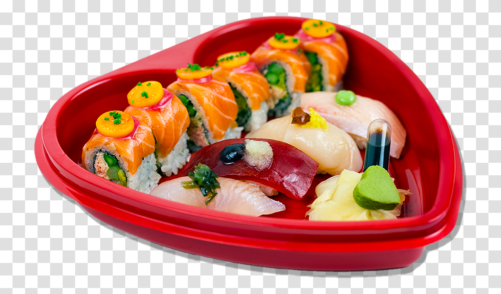 Valentine's Day Side Dish, Sushi, Food, Meal, Platter Transparent Png