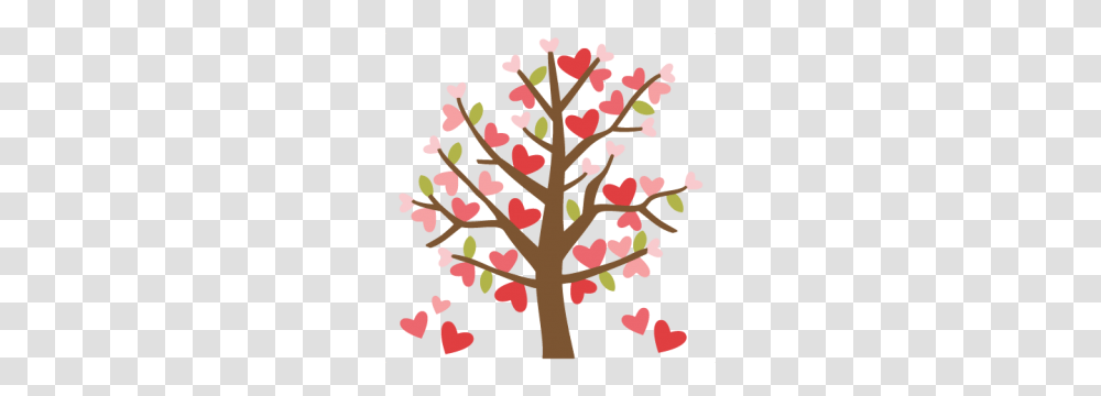 Valentine Tree Cutting Valentines Day Clipart Cute, Plant, Cherry Blossom, Flower, Cross Transparent Png